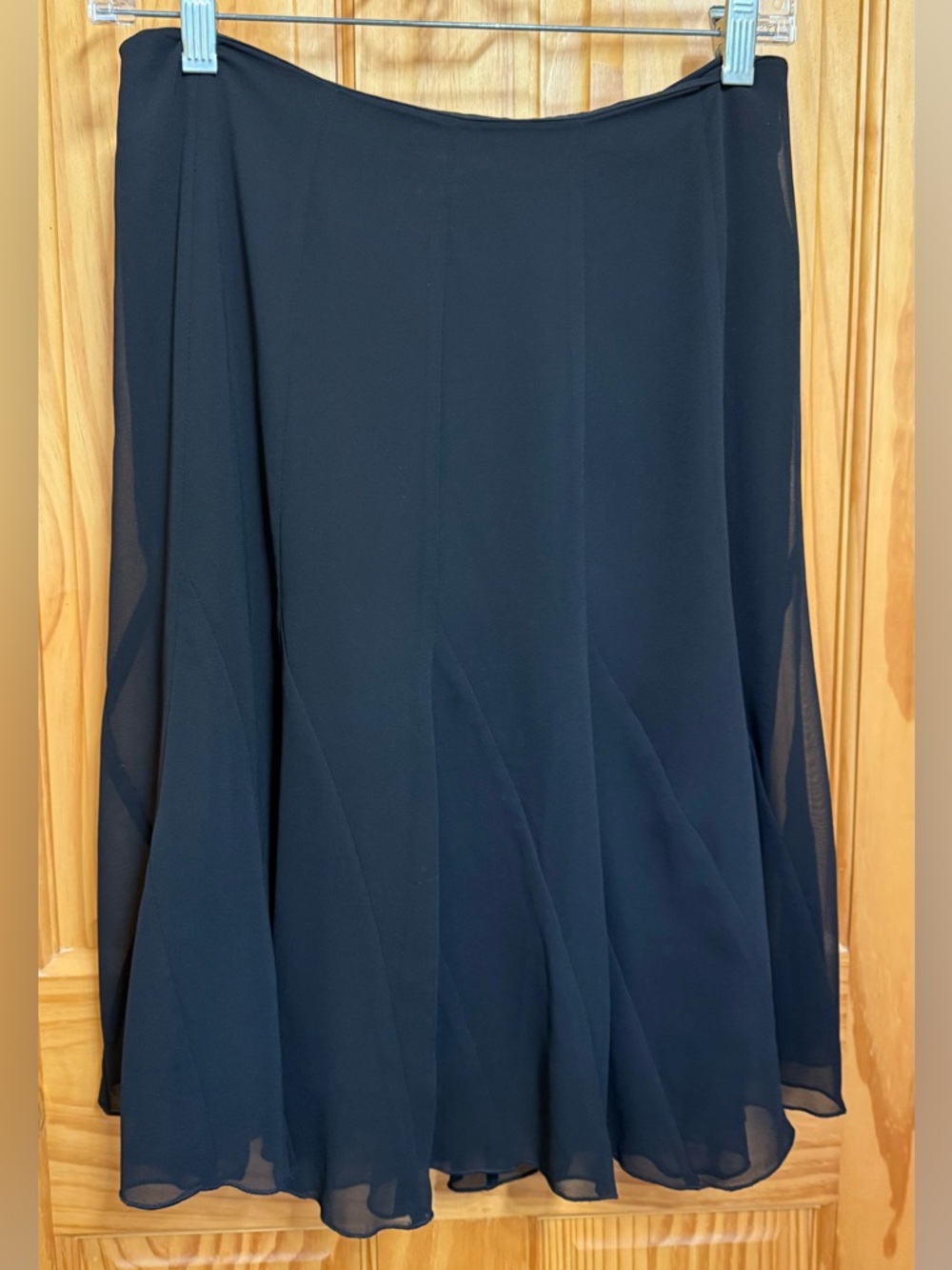Worthington Black A-Line Chiffon Skirt